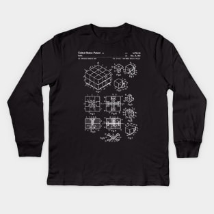 Rubiks Cube Patent Kids Long Sleeve T-Shirt